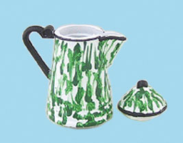 Dollhouse Miniature Coffee Pot Flow Green